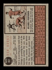 1962 Topps #461 Ken Hubbs Chicago Cubs EX CS26015217