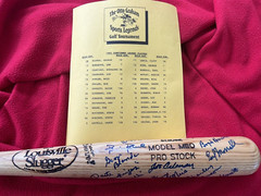 RARE! “1993 OTTO GRAHAM SPORTS LEGENDS SIGNED BAT!!” UNITAS+ OTTO+ FELLER!