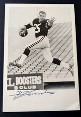 Vintage Terry Evanshen Promo Photo Postcard CFL Calgary Stampeders Utah SIGNED