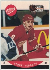 1990-91 Pro Set #604 Sergei Federov Rookie RC Red Wings NM