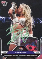 Blake Monroe Signed Auto WWE Topps Now Card ACOA