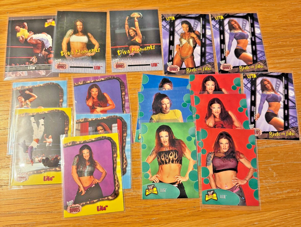2001 Diva Collection RC & 2002 Absolute – Lita,Girls on Film, Diva Moments, lot