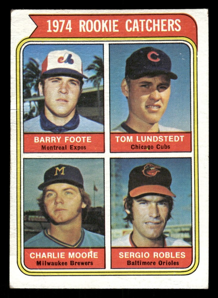 1974 Topps – Rookie Catchers #603 B Foote T Lundstedt C Moore S Robles VG+