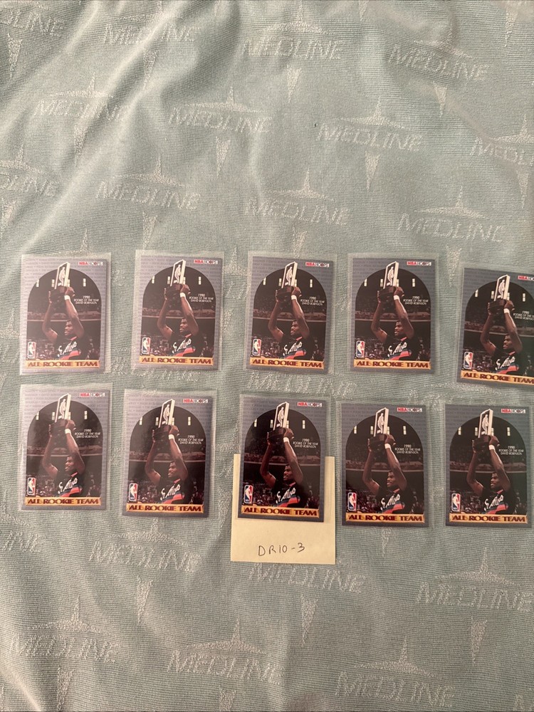1990-91 NBA Hoops David Robinson All-Rookie Team – 10 card lot