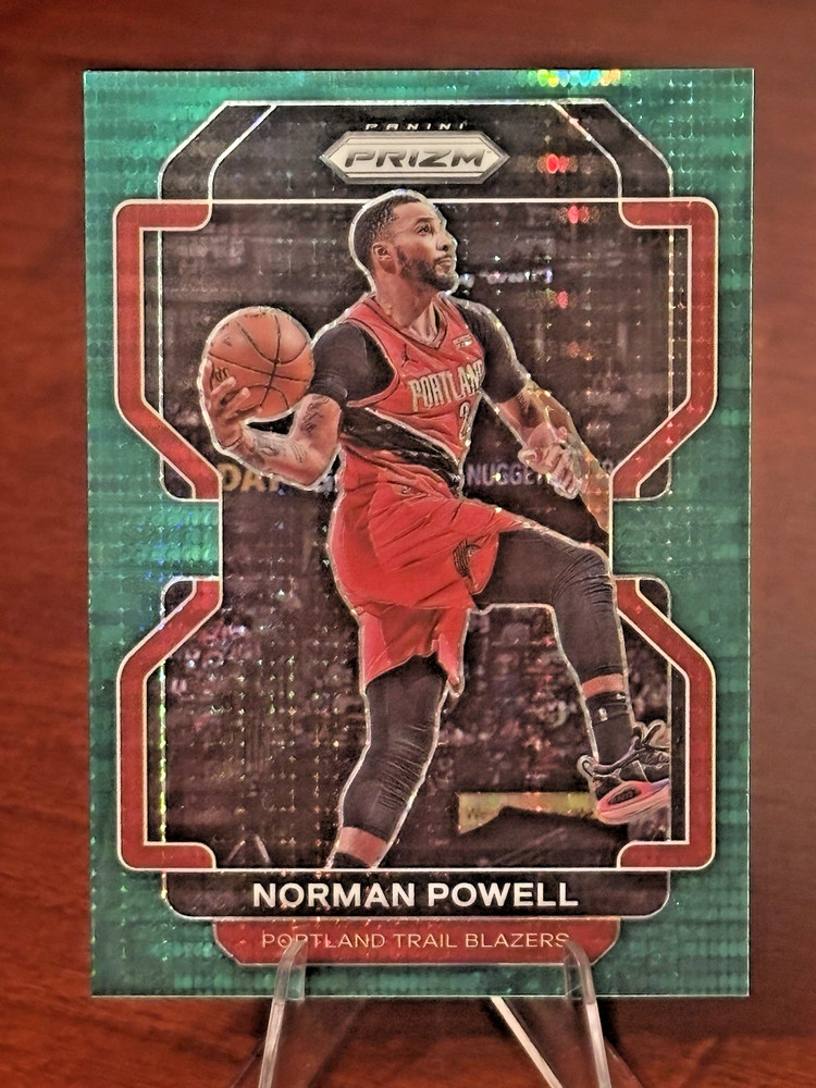 2021-22 Panini Prizm Green Pulsar Prizm Norman Powell #&rsquo;d /25