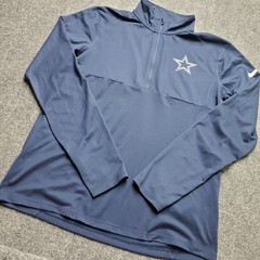 Nike Dallas Cowboys Womens Quarter Zip Pullover Jacket Medium M Navy Dri Fit NFL
