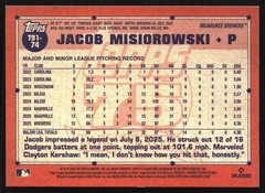 Jacob Misiorowski 2026 Topps #T91-74 1991 35th Green Crackle (Series 1) #/99