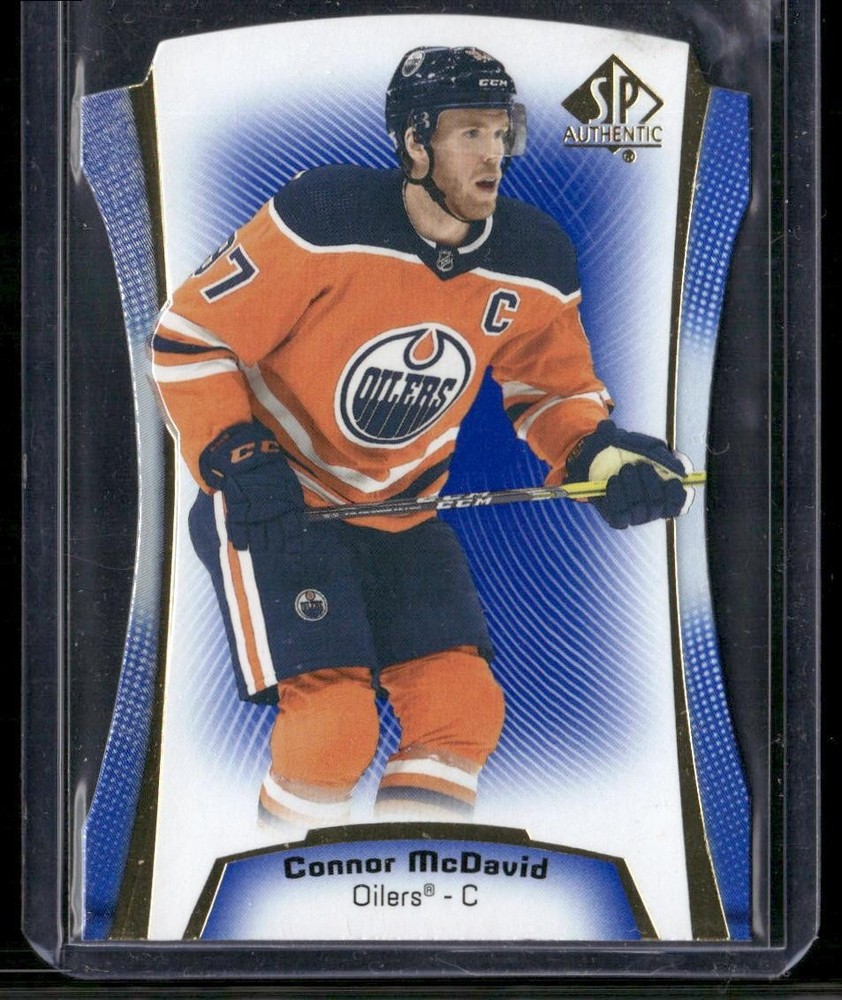 2021-22 SP Authentic #DC-1 Connor McDavid Die Cuts Blue