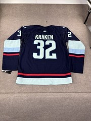NWT Adidas Seattle Kraken Authentic NHL Home Hockey Jersey Size 54 Navy Blue