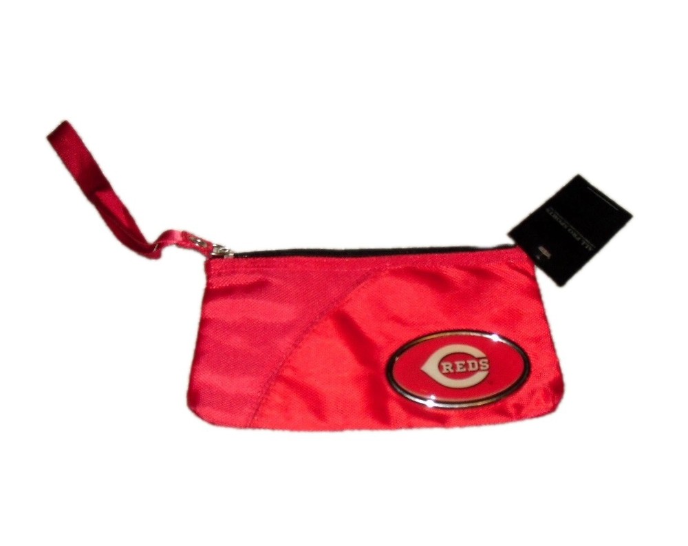 Cincinnati Reds Womens Red Purse Wallet Metal Logo 5×9 inches New MLB