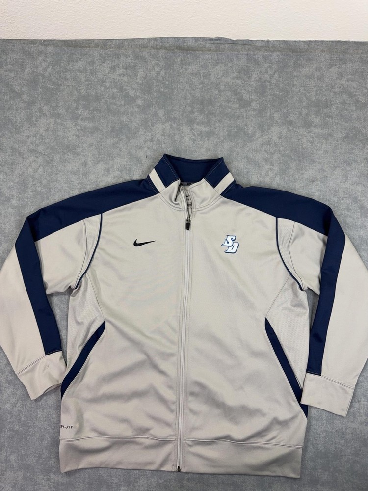 San Diego Toreros Jacket Mens XL Gray NCAA College Nike Dri Fit Full Zip