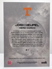 2025 Onit Gravity Tennessee Coach Josh Heupel Purple On Card Auto #6/25 Oklahoma