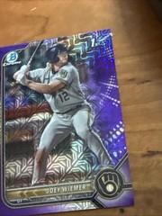 2022 Bowman Chrome – Prospects Joey Wiemer #BCP-207 Purple Refractor /250 (RC)
