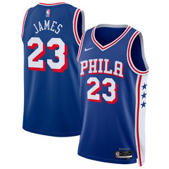 Philadelphia 76ers Lebron James#23 Blue Swingman Limited Stitched Size S-2XL