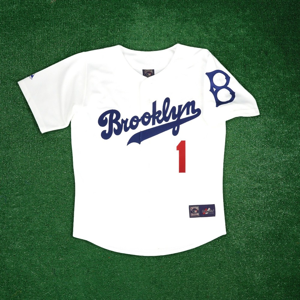 Pee Wee Reese Brooklyn Dodgers Men&rsquo;s Home White Cooperstown Jersey w/ Patch