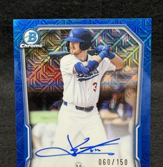 2026 James Tibbs III Bowman Chrome Auto Blue Mojo Refractor /150 Dodgers