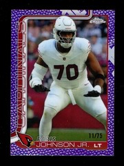 2025 TOPPS CHROME PURPLE FOOTBALL REFRACTOR #3 PARIS JOHNSON JR. 11/75 CARDINALS