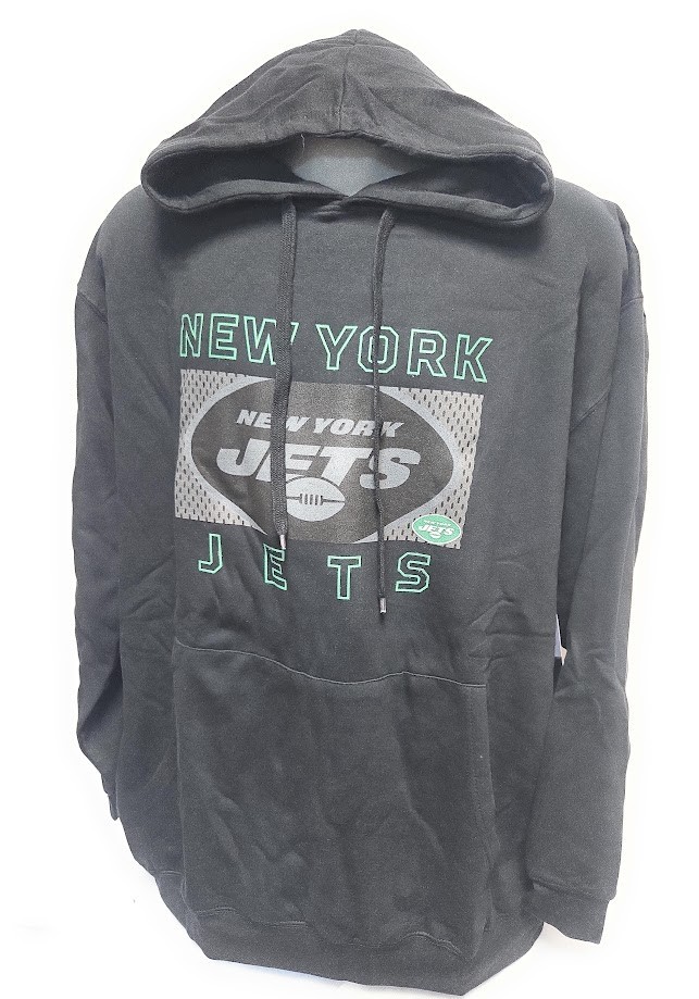 Mens NFL Fanatics New York NY Jets Black Pop Big & Tall Football Pullover Hoodie