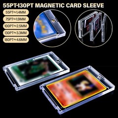 55pt-130pt Acrylic Magnetic Card Holders UV Protection For Trading Sports Cards