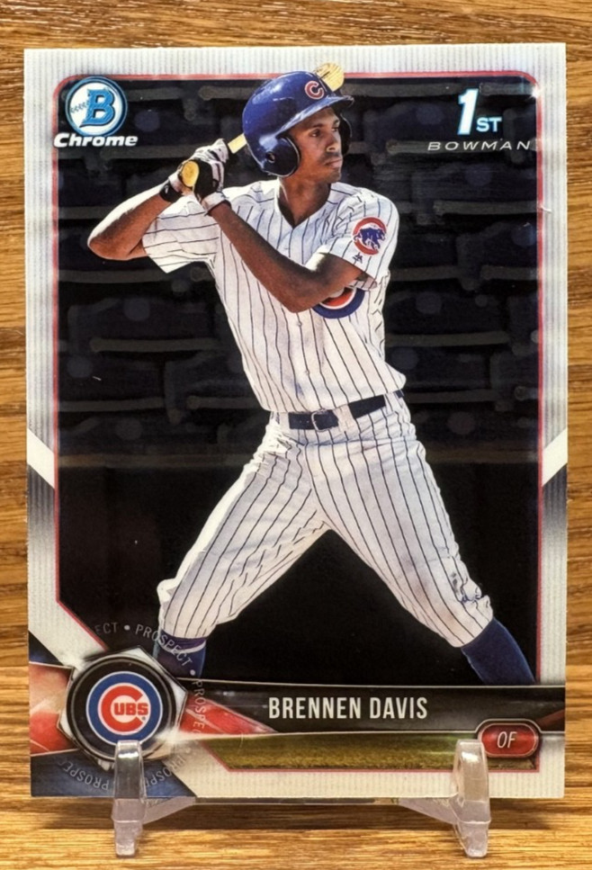 BRENNEN DAVIS 1st Bowman 2018 Bowman Chrome Draft Chicago CUBS #BDC-47