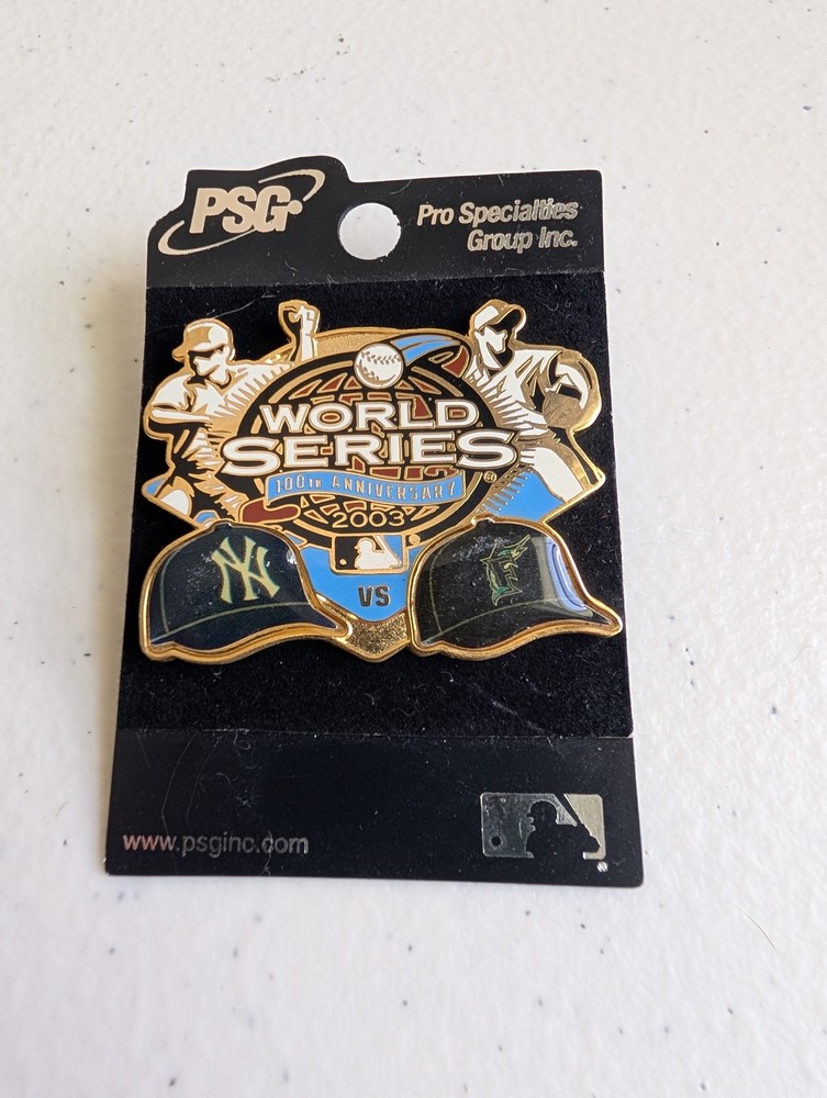2003 World Series 100th Anniversary Pin Florida Marlins vs New York Yankees PSG