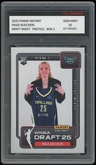 Paige Bueckers 2025 Panini Instant WNBA Draft Night Rookie Card RC 1st Graded 10