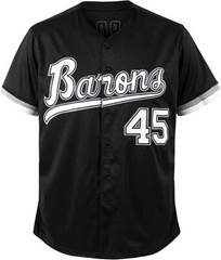 Tocament Birmingham Barons Michael Jordan 45 Baseball Jersey Black Size MEDIUM
