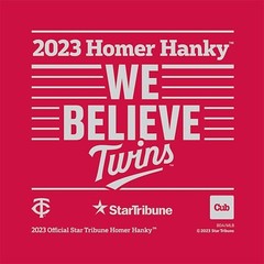 2023 MINNESOTA TWINS Homer Hanky We Believe Red Rally Star Tribune Towel IN HAND