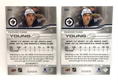 2025-26 Upper Deck Parker Ford Young Guns Outburst Silver RC #246 w/Base Bonus