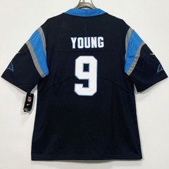 Bryce/#9/Young/Panthers/Stitched/Jersey/Black/S/M/L/XL/2XL/3XL/4XL