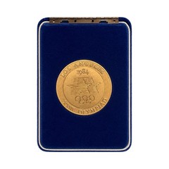 1984 Los Angeles Olympics Bronze Volunteer Medal w/ Blue Velvet Case Jostens