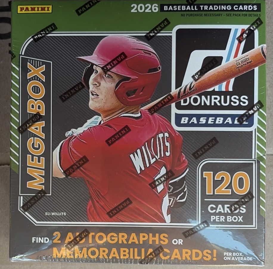 2026 Panini Donruss Baseball Trading Cards Mega Box BRAND NEW FACTORY SEALED