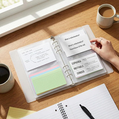 3×5 Index Card Holder Binder – Card Organizer for Note Cards, Flash Cards, and R