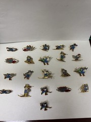Vintage 1980 Lake Placid Olympic Mascot Roni Raccoon Pins Collection Lot Of 21