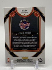 2025 Select WNBA Aliyah Boston #250 Courtside Level Silver Party Prizm