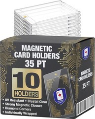 Magnetic Card Holders for Trading Cards | 35pt 10 Count | Clear Acrylic One-T…