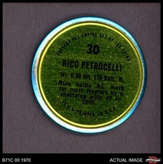 1971 Topps Coins #30 Rico Petrocelli Red Sox 5 – EX