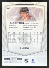 DAVID PERRON 2024-25 OPC Platinum Rainbow #51 Senators
