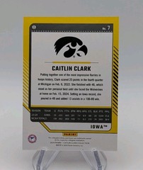 Caitlin Clark 2024 Panini Donruss College Target Red Swirl RC #7 Iowa Indiana