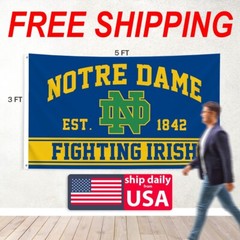 Notre Dame FLAG 3X5 FT Fighting Irish Football New USA Man Cave Flags