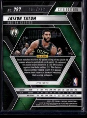 JAYSON TATUM 2024-25 PANINI MOSAIC ORANGE PRIZM CITY EDITION 168/249 BOSTON
