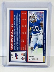 2025 Panini Donruss Optic Greg Rousseau Orange #226/299