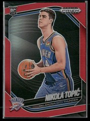 2024-25 Panini Prizm Black #205 Nikola Topic Red Prizms #/299