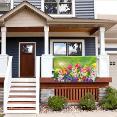 Spring Summer Flowers 36 inches by 60 inches, Flags
