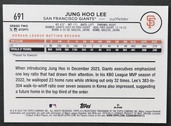 2024 Topps Series 2 Jung-Hoo Lee #691 Royal Blue RC San Francisco Giants