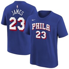 Lebron James #23 Philadelphia 76ers Team Name & Number T SHIRT Red Blue White