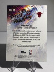 Topps Chrome Auto 2025-26 Havoc Marks Jalen Rose HM-JR Michigan fab five – Bulls