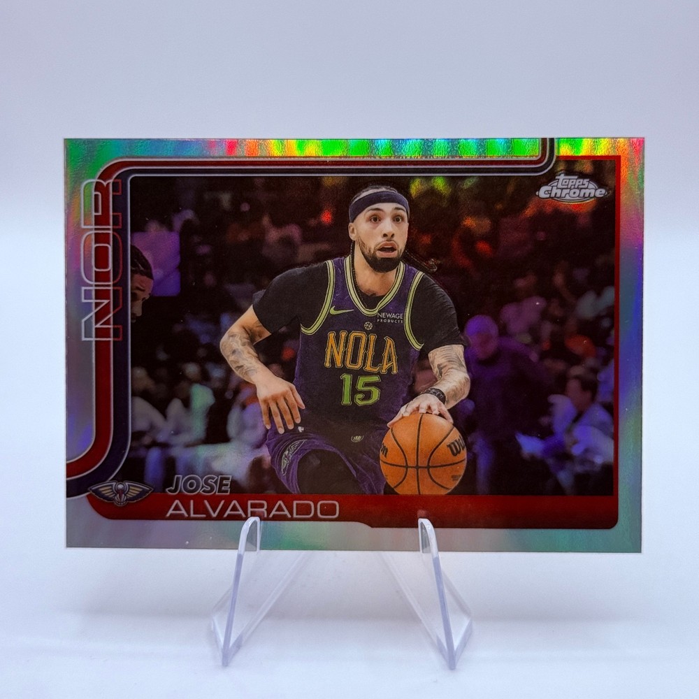 Jose Alvarado 2025-26 Topps Chrome #144 Refractor New Orleans Pelicans Card NBA