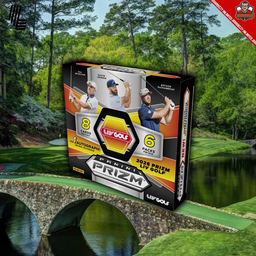 2025 Panini Prizm LIV Golf Factory Sealed Hobby Box 6 Packs 1 Autograph 48 Cards