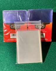 Cardboard Gold 3X4 Regular Toploaders 20pt (2) Packs of 25, + 100 Card Sleeves